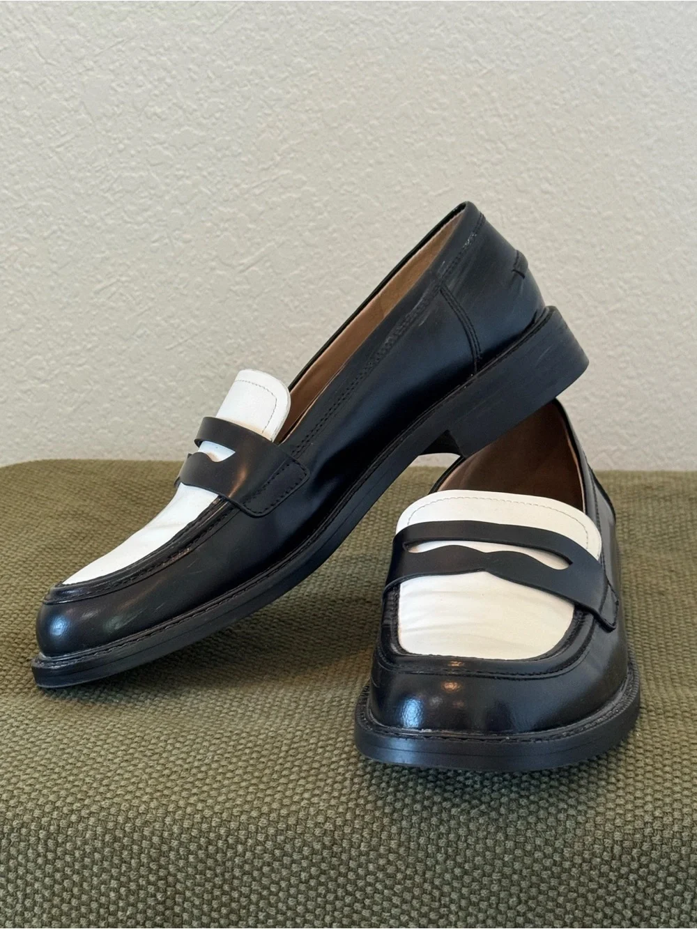 Sam Edelman Women's Colin Black/Bright White Loafers
